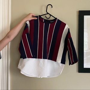 TOPSHOP Striped Sweatshirt (4)